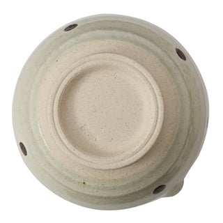 TIKUSAN Ceramic Ripple Ridge Mortar & Pestle (Suribachi & Surikogi) Set with Spout White
