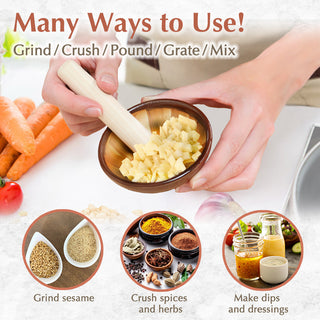 TIKUSAN Sesame Seed Grinder Mortar and Pestle Mini Size