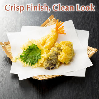 Japanese Tempura Paper, Oil Absorbing Cooking Paper, 8.6 × 7.8 inch, 500 Sheets