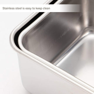 TIKUSAN Stainless Steel Seasoning Container Yakumi Pan Spice Storage Box Tray with Lid R Size Made in Japan (6 Containers)