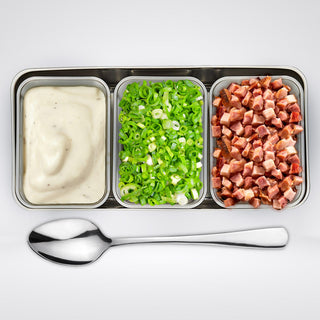 TIKUSAN Stainless Steel Seasoning Container Yakumi Pan Spice Storage Box Tray with Lid R Size Made in Japan (6 Containers)