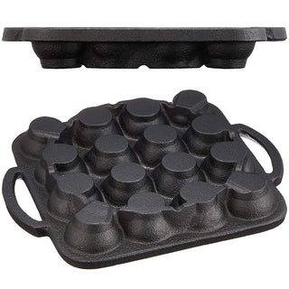 TIKUSAN Takoyaki Pan Cast Iron Takoyaki Maker Skillet Griddle Japanese Octopus Meat Ball Mold Maker for Gas Heater