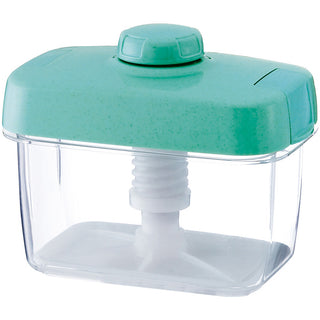 Instant Pickle Maker Vegetable Press Tsukemono Container Rectangle Made in Japan BPA Free (Green)