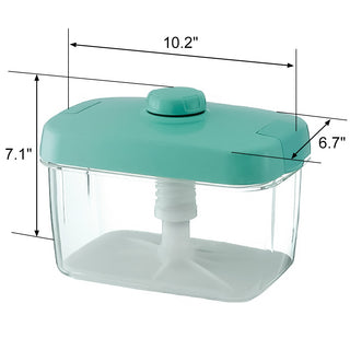 Instant Pickle Maker Vegetable Press Tsukemono Container Rectangle Made in Japan BPA Free (Green)