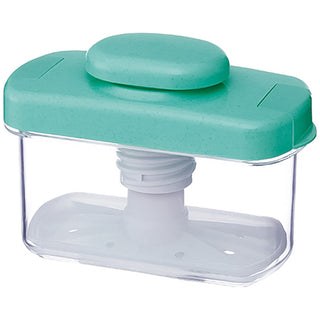 Instant Pickle Maker Vegetable Press Tsukemono Container Rectangle Made in Japan BPA Free (Green)
