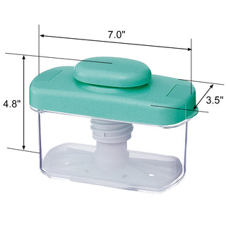 Instant Pickle Maker Vegetable Press Tsukemono Container Rectangle Made in Japan BPA Free (Green)