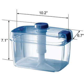 Instant Pickle Maker Vegetable Press Tsukemono Container Rectangle Made in Japan BPA Free (Blue)