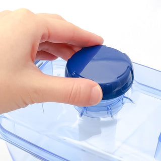 Instant Pickle Maker Vegetable Press Tsukemono Container Rectangle Made in Japan BPA Free (Blue)