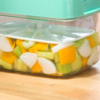 Instant Pickle Maker Vegetable Press Tsukemono Container Rectangle Made in Japan BPA Free (Green)