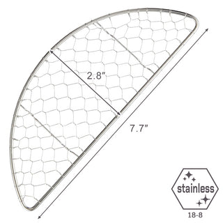 TIKUSAN Small Half Round Cooling Rack for Cooking Set of 2, 7.7″ x 2.8″