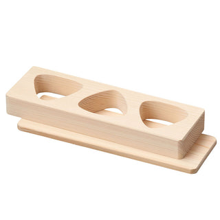 TIKUSAN Wooden Onigiri Mold Musubi Maker Japanese Rice Ball Press Hinoki Japanese Cypress Made in Japan (Plating)