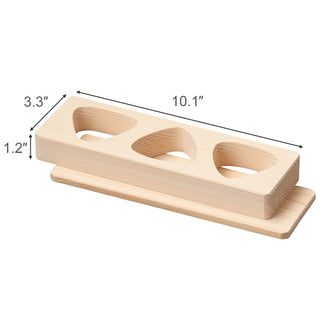 TIKUSAN Wooden Onigiri Mold Musubi Maker Japanese Rice Ball Press Hinoki Japanese Cypress Made in Japan (Plating)
