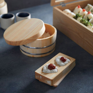 TIKUSAN Wooden Onigiri Mold Musubi Maker Japanese Rice Ball Press Hinoki Japanese Cypress Made in Japan (Press)