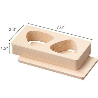 TIKUSAN Wooden Onigiri Mold Musubi Maker Japanese Rice Ball Press Hinoki Japanese Cypress Made in Japan (Plating)