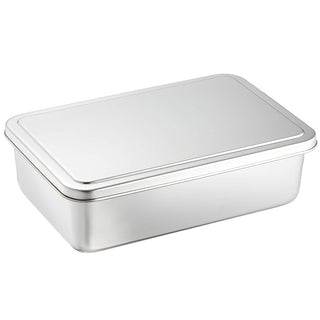 TIKUSAN Stainless Steel Seasoning Container Yakumi Pan Spice Storage Box Tray with Lid Medium Size Made in Japan (4 Containers (Square))