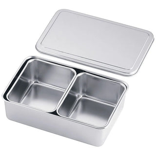 TIKUSAN Seasoning Container Spice Jar Yakumi Storage Box Stainless Steel Made in Japan (2 Containers)