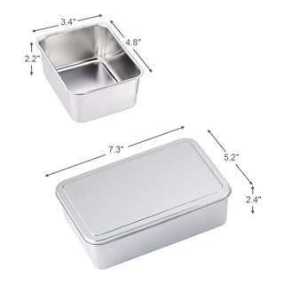 TIKUSAN Seasoning Container Spice Jar Yakumi Storage Box Stainless Steel Made in Japan (2 Containers)