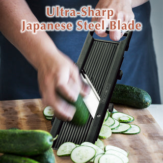 TIKUSAN SAMURAI Slicer Japanese Mandoline Vegetable Slicer Made in Japan Adjustable Slice Thickness Stainless Steel Blade