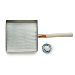 TIKUSAN Japanese Tamagoyaki Rolled Omelette Copper Pan with Wooden Lid