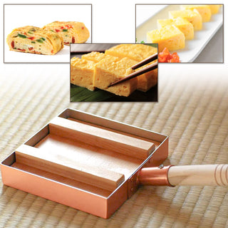 TIKUSAN Japanese Tamagoyaki Rolled Omelette Copper Pan