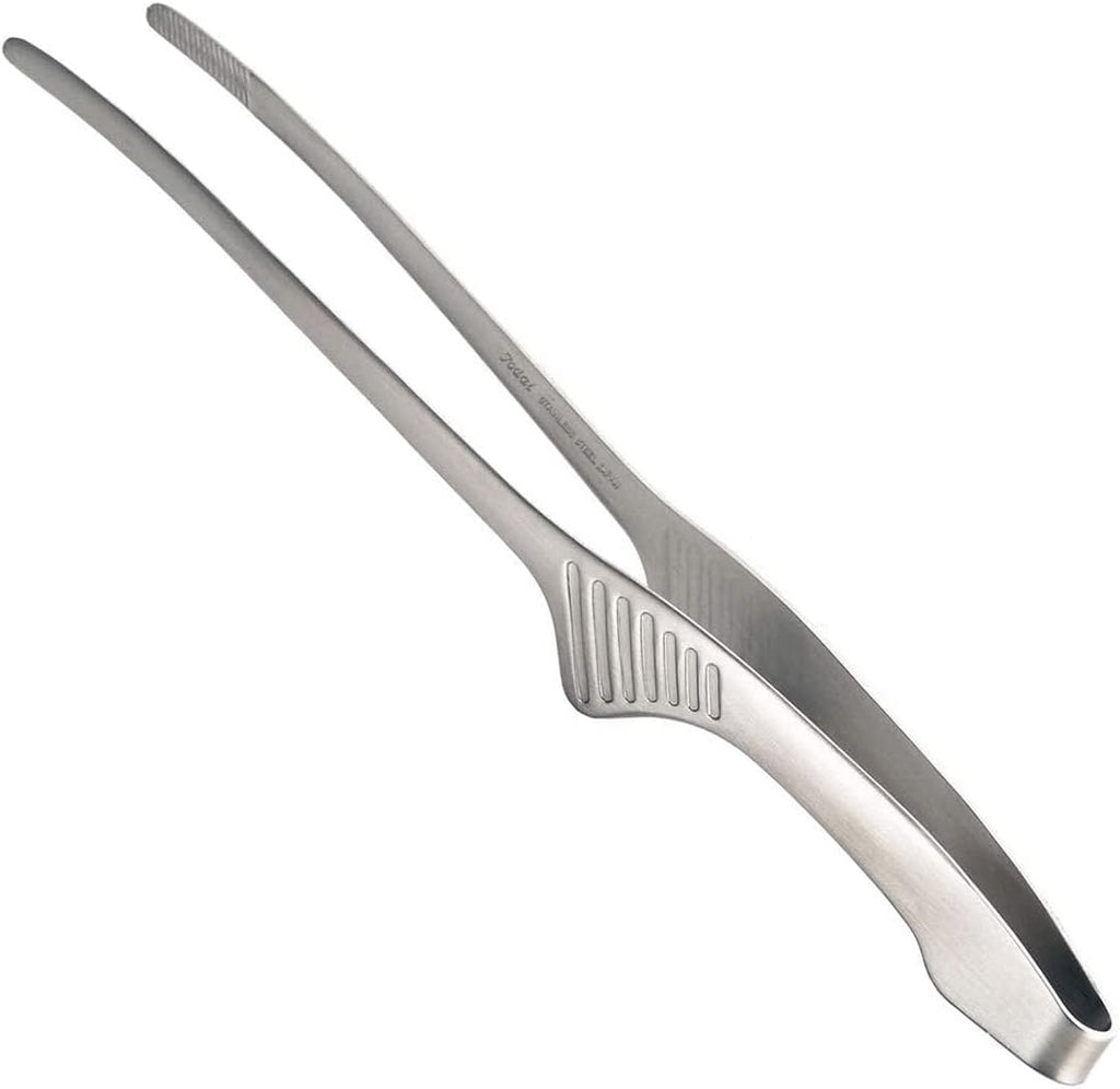 Japanese Stainless Steel Grill Tongs Bread Steak Elongated BBQ