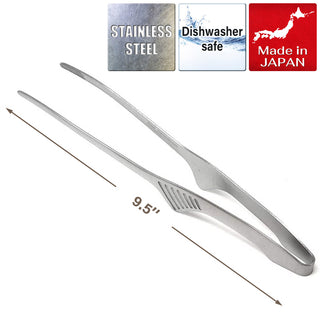 Todai 9.4-Inch Stainless Steel Non-Slip Yakiniku Japanese Style BBQ Tongs