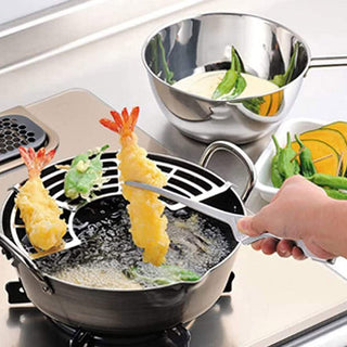 Todai 9.4-Inch Stainless Steel Non-Slip Yakiniku Japanese Style BBQ Tongs