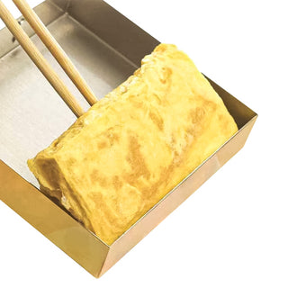 TIKUSAN Japanese Tamagoyaki Rolled Omelette Copper Pan with Wooden Lid