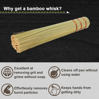 TIKUSAN Bamboo Wok Brush with Copper Coil