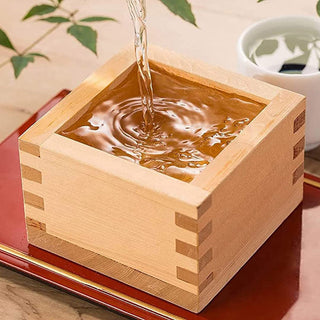 TIKUSAN Wooden Sake Cups Masu Made of Japanese Hinoki Wood