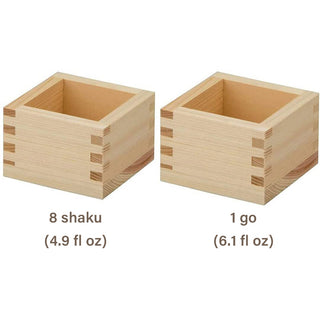 TIKUSAN Wooden Sake Cups Masu Made of Japanese Hinoki Wood