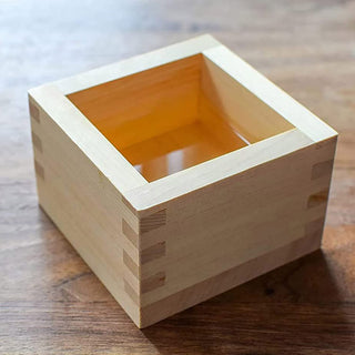 TIKUSAN Wooden Sake Cups Masu Made of Japanese Hinoki Wood