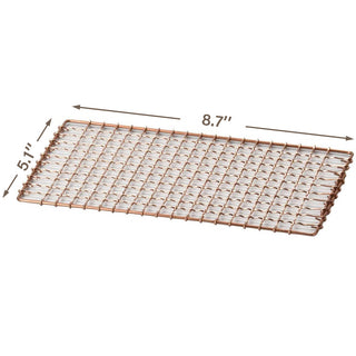 TIKUSAN Table Top Charcoal Grill, Shichirin with Wire Mesh Grill and Wooden Base