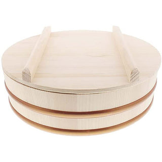 TIKUSAN Wooden Hangiri Sushi Oke Rice Mixing Tub Made of Momi Fir PP Band with Lid