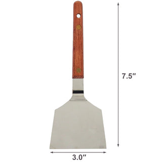 TIKUSAN Okonomiyaki Spatula Turner BBQ Stainless Spatula Wooden Handle Made in Japan