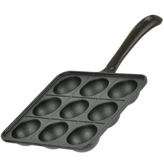 TIKUSAN Takoyaki Pan Cast Iron Takoyaki Maker Skillet Griddle Japanese Octopus Meat Ball Mold Maker for Gas Heater