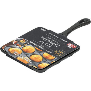 TIKUSAN Takoyaki Pan Cast Iron Takoyaki Maker Skillet Griddle Japanese Octopus Meat Ball Mold Maker for Gas Heater