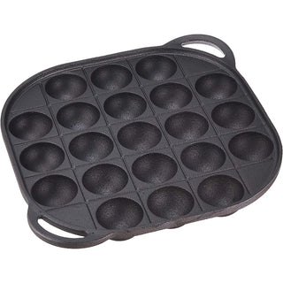 TIKUSAN Takoyaki Pan Cast Iron Takoyaki Maker Skillet Griddle Japanese Octopus Meat Ball Mold Maker for Gas Heater