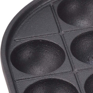 TIKUSAN Takoyaki Pan Cast Iron Takoyaki Maker Skillet Griddle Japanese Octopus Meat Ball Mold Maker for Gas Heater