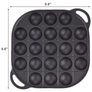 TIKUSAN Takoyaki Pan Cast Iron Takoyaki Maker Skillet Griddle Japanese Octopus Meat Ball Mold Maker for Gas Heater
