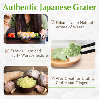 TIKUSAN Japanese Wooden Wasabi Grater Wasabi Oroshi