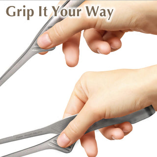 Todai 9.4-Inch Stainless Steel Non-Slip Yakiniku Japanese Style BBQ Tongs