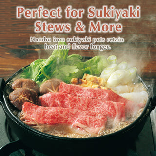 TIKUSAN Japanese Cast Iron Hot Pot Sukiyaki Nabe Pan Made in Japan