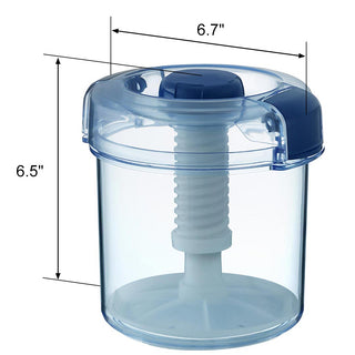 Instant Pickle Maker Vegetable Press Tsukemono Container Round Made in Japan BPA Free(Blue)