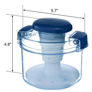 Instant Pickle Maker Vegetable Press Tsukemono Container Round Made in Japan BPA Free(Blue)