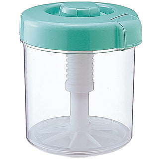 Instant Pickle Maker Vegetable Press Tsukemono Container Round Made in Japan BPA Free(Green)