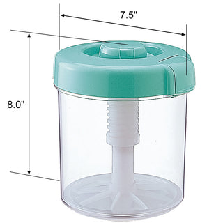 Instant Pickle Maker Vegetable Press Tsukemono Container Round Made in Japan BPA Free(Green)