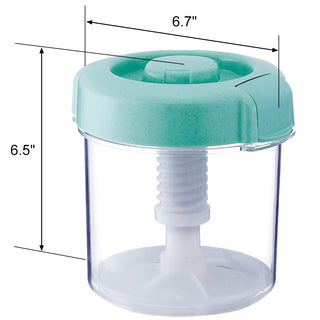 Instant Pickle Maker Vegetable Press Tsukemono Container Round Made in Japan BPA Free(Green)