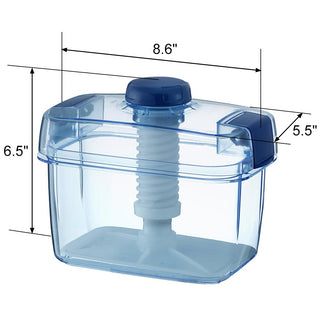 Instant Pickle Maker Vegetable Press Tsukemono Container Rectangle Made in Japan BPA Free (Blue)