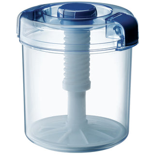 Instant Pickle Maker Vegetable Press Tsukemono Container Round Made in Japan BPA Free(Blue)